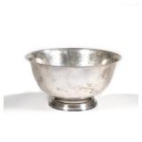 GORHAM PAUL REVERE REPRODUCTION BOWL | Marked "PAUL REVERE REPRODUCTION" 24.4 ozt, h. 4.75 x dia. 9 