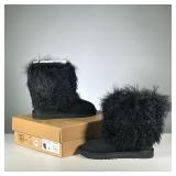 [NWT] SHEEPSKIN UGGS | Ugg Australia black boots with black sheepskin cuff, women