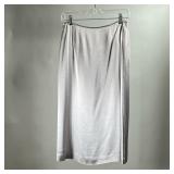 CARMEN MARC VALVO SILK SKIRT | Smooth mid-length skirt with no apparent material tag, presumably 100