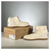[NWT] KNIT UGGS | Ugg Australia classic argyle knit boots in white / cream, women
