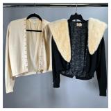 (3PC) B ALTMAN VINTAGE CASHMERE CARDIGANS WITH MINK COLLAR | Two vintage riviera cashmere cardigans 