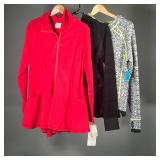 (3PC) MIXED SWEATSHIRTS (NWT) | Includes: large black “so low” sweat suit, medium Title Nine sweatsh