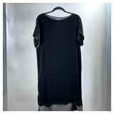 NWT EILEEN FISHER VELVET DRESS | Brand new black velvet Eileen Fisher dress with short sleeves and a