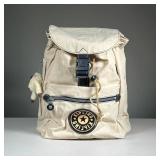 BRAND NEW WHITE KIPLING DRAWSTRING FLAP BACKPACK | Brand new with original tags. Featuring large mai