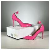 [NEW] PINK ITALIAN HEELS | Vero Cuoio / Red V heels in pink patent leather, women