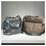 (2PC) LOCKHEART LEATHER BAG (NWT) & GAMMA SHOULDER BAG | Includes: Black Leather & brass Lockheart p