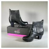(NEW) DANSKO BLACK LEATHER BOOTS | Heeled Rhianna Full Grain black leather boots. Size 40.