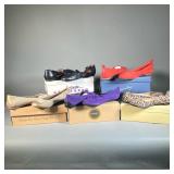 (NEW) SALOMON WOMEN’S TRAIL RUNNERS | Includes; 2 pair of pluggz flats, brown suede Isis and purple 