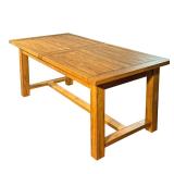 LUDWIK SOLID WOOD DINING TABLE | Beautiful solid wood, pegged panel construction, dining table exten