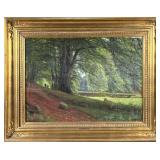 EMILE WENNERWALD (DANISH, 1859-1934) | Park scene. Signed lower right and dated 1909. - w. 31 x h. 2