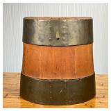 BRASS AND WOODEN FRUIT PICKING BACKPACK/BUCKET WITH ORIGINAL LOOPS | Stately fruit picking backpack 