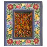 NICARIO JIMENEZ (B. 1957) "RETABLO" POLYCHROME DIORAMA | Depicting costumed musicians playing among 