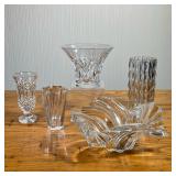 WATERFORD LISMORE & OTHER VASES | Including: large and small Waterford (Lismore patten) vases, hexag