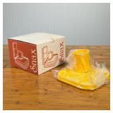 VINTAGE INGRID SNAX DISHES | New in Box 8 piece Snax Set including 4 plastic mugs & 4 plastic trays.