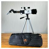 GSKYER TELESCOPE SMARTPHONE COMPATIBLE | Small Gskyer telescope on a tripod with phone mount on eyep