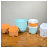 COLLECTION PLASTIC PLANTERS | h. 10.5 x dia. 12 in (largest)