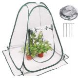 POP-UP GREENHOUSE | Pop-up and collapsible plastic greenhouse. - l. 27 x w. 27 x h. 31 in