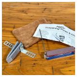 ALIGNER KNIFE SHARPENING STONE KIT | Includes: Aligner Diamond whetstone and Loray knife holder.