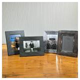 (4PC) ASSORTED PICTURE FRAMES | Mixed lot of 5x7 picture frames including 1 pair of frames and leath