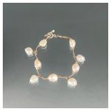 BAROQUE PEARL BRACELET | Pearls ~11 x dia. 9 mm. - l. 7.5 in