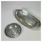 (2PC) STERLING TRAYS | Including a sterling silver Peruvian-made “Moore McCormick Lines” dish with h