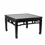 ANTIQUE CHINESE LOW TABLE | Low form or coffee table, mortise and tenon joinery with open fretwork, 
