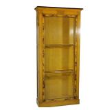 OVERSIZED CHINOISERIE PAINT DECORATED CABINET | Yellow chinoiserie glazed cabinet, electrified, havi