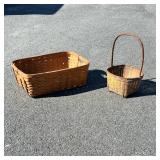 TWO BASKETS | l. 28 x w. 18-3/4 x h. 10 in