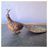 DECORATIVE PEACOCK | l. 20 x w. 9 x h. 11-1/2 in