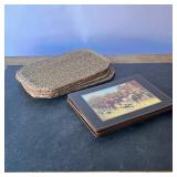 (12PC) VINTAGE PIMPERNEL TALLY HO CORK-BACKED PLACEMATS | l. 15.7 x w. 11.7 in