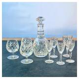 (8PC) VINTAGE CRYSTAL CUT GLASS | h. 11-1/2 in