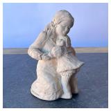 AUSTIN DEE CROWLEY BRIGHT EYES 1989 MOTHER HUGGING DAUGHTER | h. 8-1/2 in