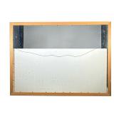 CUSTOM MILLED WOOD GERMAN FRAME | Opening 35 x 48.5 in., wired to hang horizontally. - w. 37 x h. 51