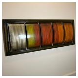Metal Modern Art | Unusual Contemporary Wall Art. Art and frame are metal. - l. 41.5” x w. 1.125” x 