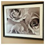 Roses Sepia Print | Large sepia tone photo print of Three Roses in a worn bronze finish frame. - l. 