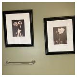 (2pc) Pr. Floral Prints | Two Floral photo prints in a sepia tone. Nicely framed. - l. 19.25” x w. 1