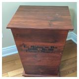 La Maison Du Roi Grape Box | A French Grape Box with stenciling on front of “La Maison du Roi”, tran