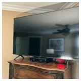 Samsung TV #2 | Samsung Flat Screen 54” Diag. with remote. - l. 48” x w. 10” Base x h. 28” in