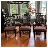 (6pc) Ashley Furniture DR Chairs | Two arm and four side chairs by Ashley Furniture in the Ledelle S