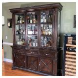 Ashley Furniture China Closet | Three Door China Cabinet in a mahogany finish by Ashley Furniture. S