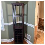 Crate & Barrel Wine Rack | Crate & Barrel Madison dry bar wine rack tower, in the expresso finish. S