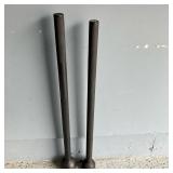 (2pc) Apollo Athletics Mace Bells | Two Mace Bells. One 10 lb and one 15 lb. - h. 40” x dia. 3” in (