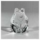 STEUBEN ART GLADD HAND COOLER “BEAR” BY LLOYED ATKINS | h. 2 1/12 in  Contact All Country Estate Sal