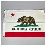 VINTAGE CALIFORNIA REPUBLIC FLAG | l. 23 x w. 34 in  Contact All Country Estate Sales