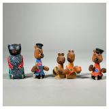 (4pc) ARTURO CASTILLO & OTHER PAINT DECORATED BEARS | Including Arturo Castillo, Mexican, plus USSR 