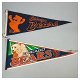 (2pc) CHICAGO BEARS PENNANT FLAGS | l. 30 in  Contact All Country Estate Sales