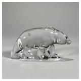 TIFFANY AND CO CRYSTAL BEAR | Clear crystal bear signed Tiffany and Co. on the bottom. - l. 6 x w. 2