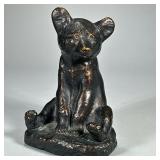 YAN MAC LEOD BEAR FIGURINE | Bronze painted ceramic bear figurine reproduction of Yan MacLeod sculpt