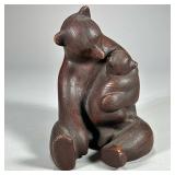 BRAYTON LAGUNA POTTERY MAMA BEAR | Ceramic figurine by Brayton LAGUNA Pottery showing mama bear hold