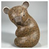 CERAMIC KOALA BEAR FIGURINE | Seated koala bear turning its head. - l. 6.5 x w. 5.5 x h. 9 in  Conta